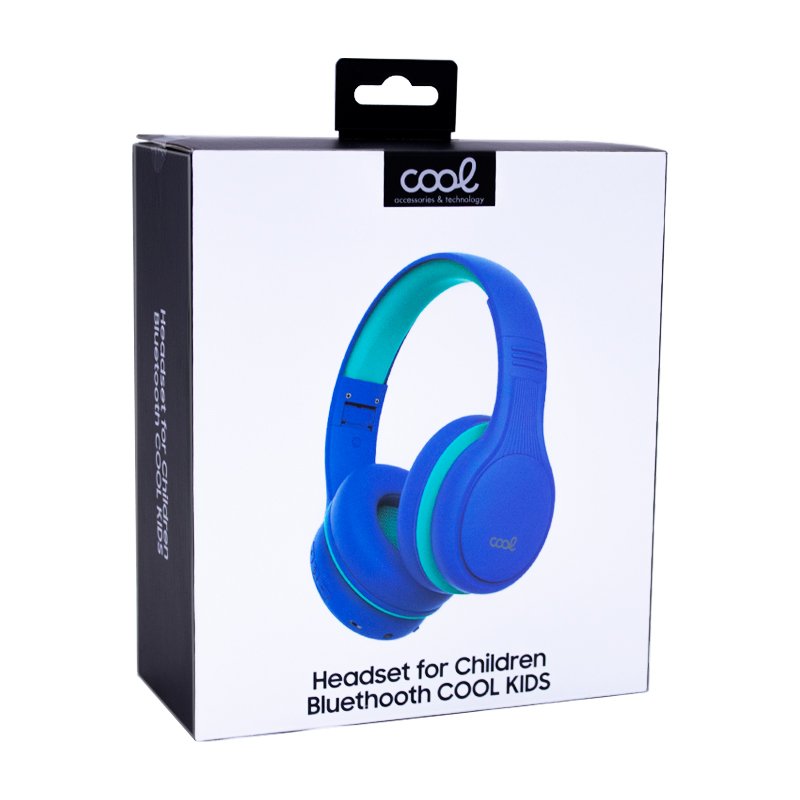 Auscultadores Estéreo Bluetooth Infantis COOL Kids Azul (Volume Limitado)