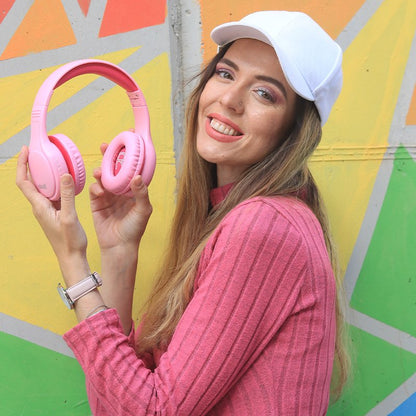 Auscultadores Estéreo Bluetooth Infantis COOL Kids Rosa (Volume Limitado)
