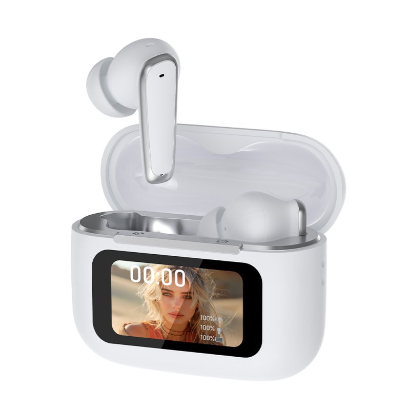 Auscultadores Estéreo Bluetooth TWS COOL Iria AI (ANC, Tradução, IA) Branco