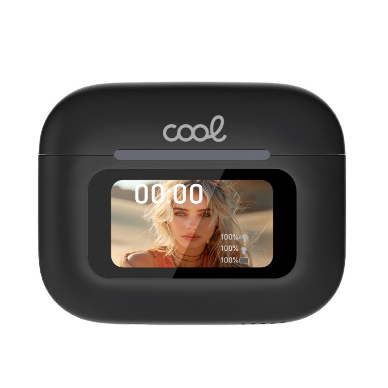 Auscultadores Estéreo Bluetooth TWS COOL Iria AI (ANC, Tradução, IA) Preto