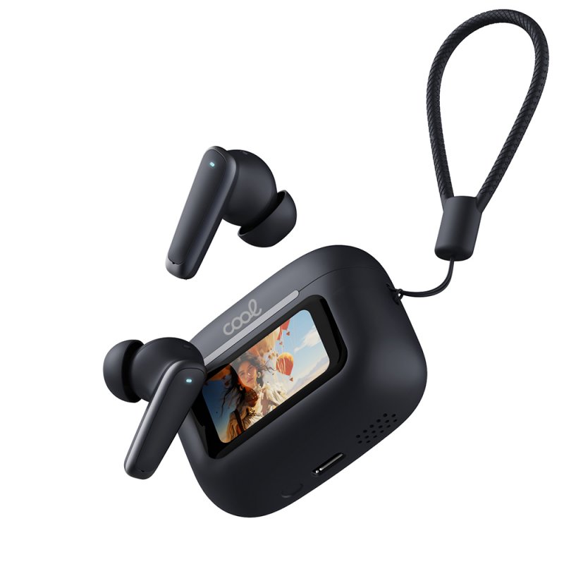 Auscultadores Estéreo Bluetooth TWS COOL Iria AI (ANC, Tradução, IA) Preto