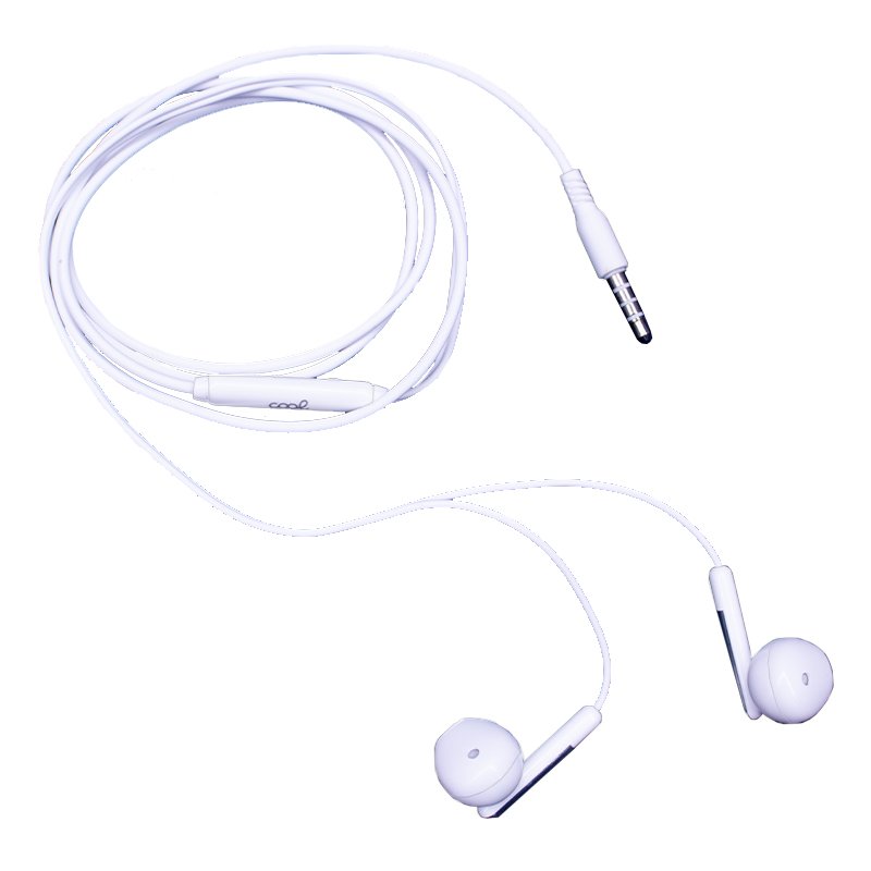 Auscultadores Estéreo COOL Care de 3,5 mm com Microfone Branco