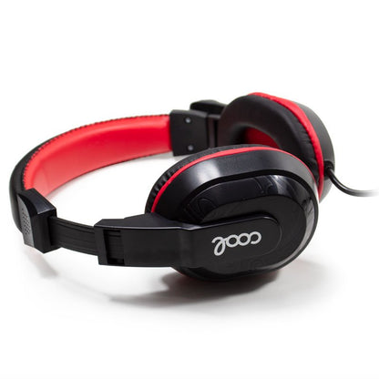 Auscultadores estéreo COOL Dublin Office com microfone (preto-vermelho)