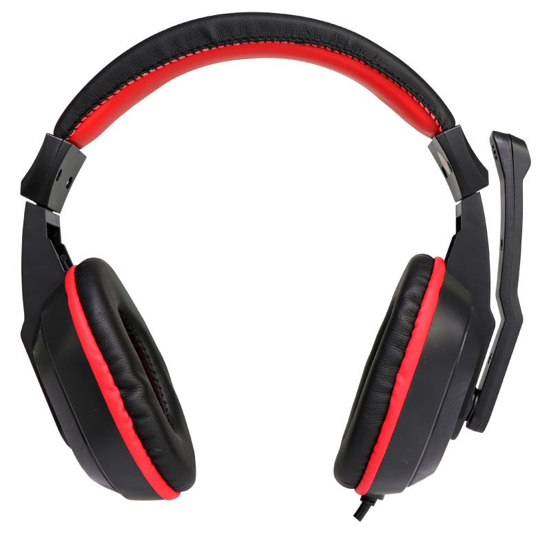 Auscultadores estéreo COOL Dublin Office com microfone (preto-vermelho)