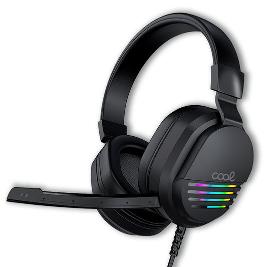 Auscultadores estéreo Gaming COOL Nitro RGB Lighting + Adapt. Áudio de 3,5 mm incluído