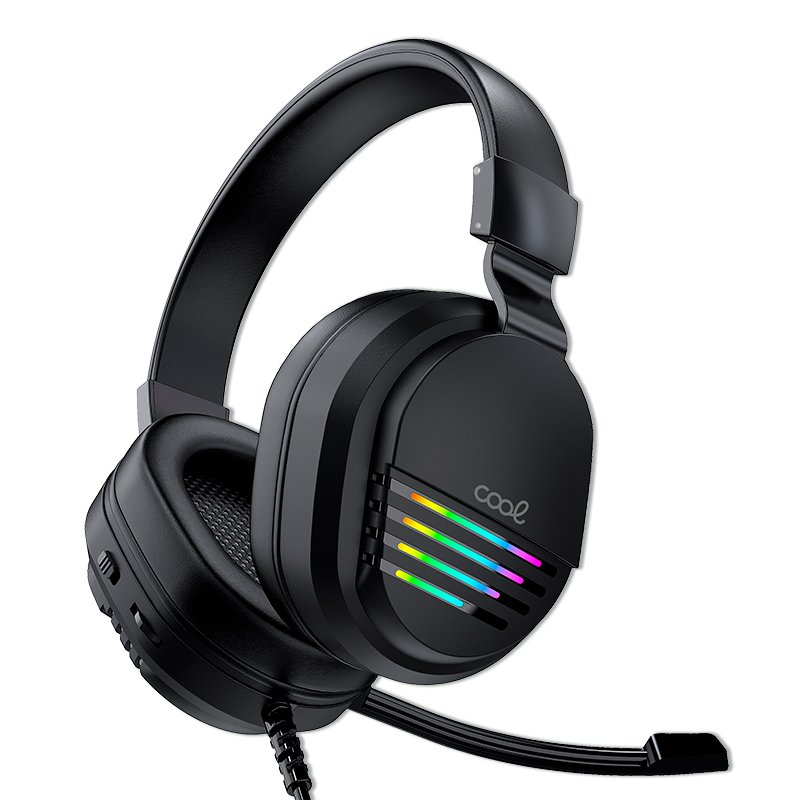 Auscultadores estéreo Gaming COOL Nitro RGB Lighting + Adapt. Áudio de 3,5 mm incluído