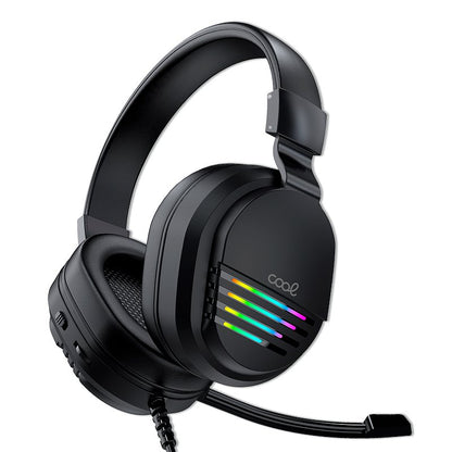 Auscultadores estéreo Gaming COOL Nitro RGB Lighting + Adapt. Áudio de 3,5 mm incluído
