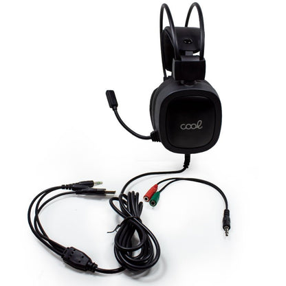 Auscultadores estéreo PC / PS4 / PS5 / Xbox Gaming COOL Houston Lighting + Adapt. Áudio