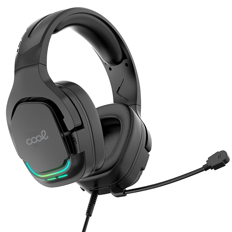 Auscultadores estéreo PC / PS4 / PS5 / Xbox Iluminação Gaming COOL Tuned Black USB 7.1