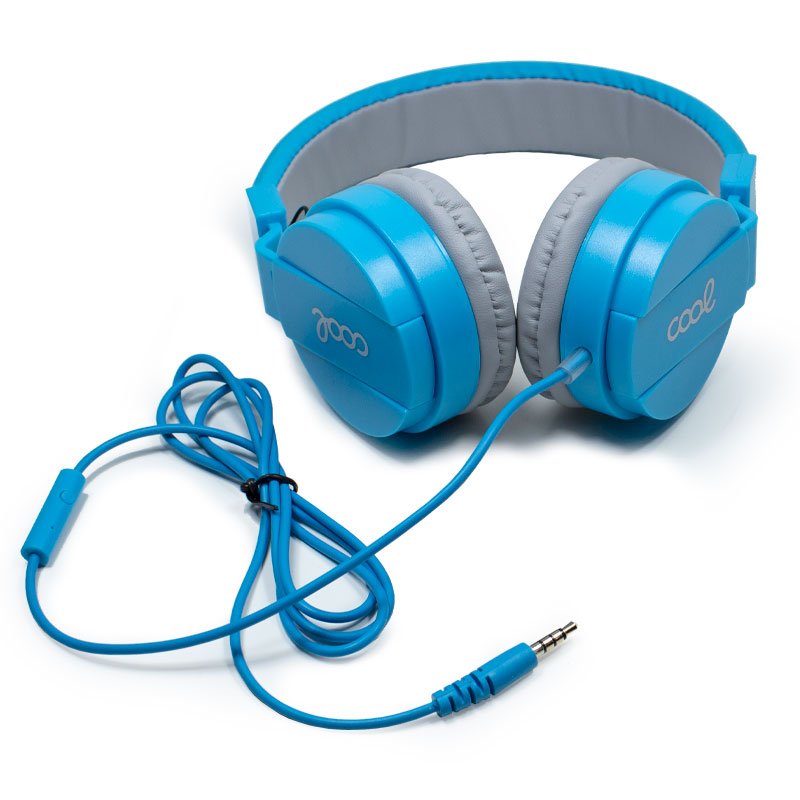 Auscultadores Jack COOL de 3,5 mm Toronto Fones de ouvido com micro azul