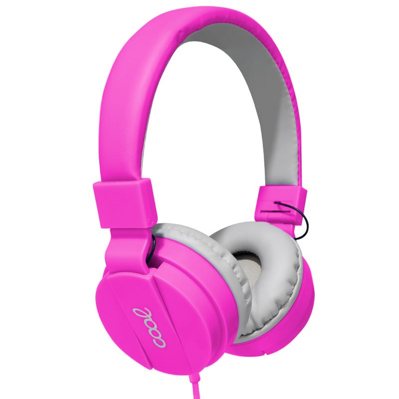 Auscultadores Jack COOL de 3,5 mm Toronto Fones de ouvido com micro rosa