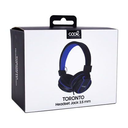 Auscultadores Jack COOL de 3,5 mm Toronto Preto-Azul