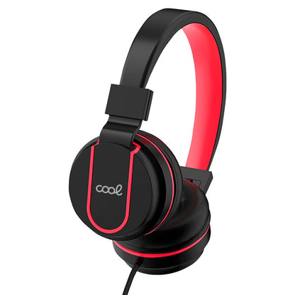 Auscultadores Jack COOL de 3,5 mm Toronto Preto-Vermelho