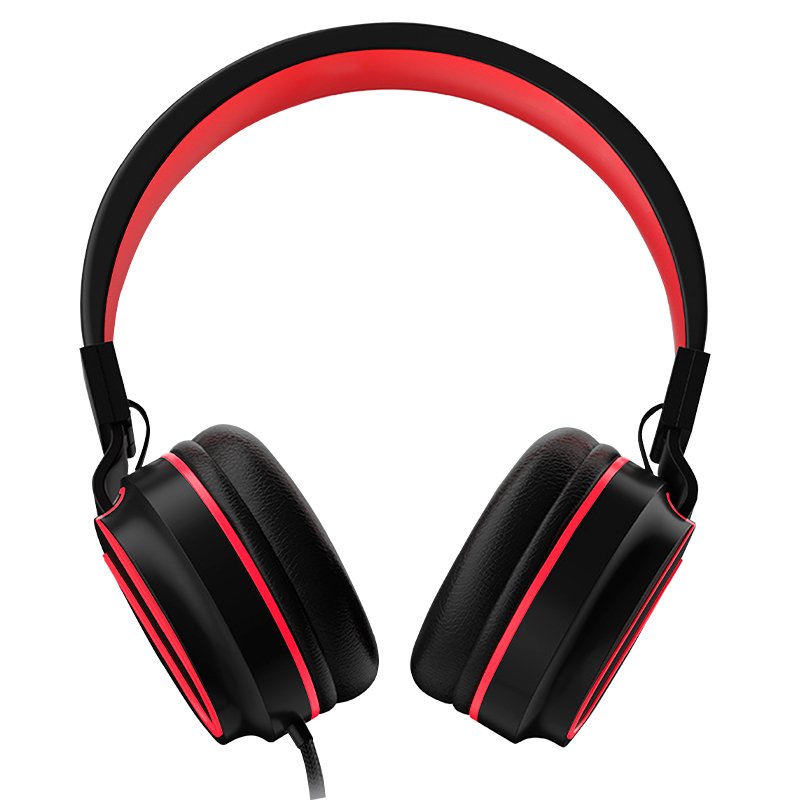 Auscultadores Jack COOL de 3,5 mm Toronto Preto-Vermelho