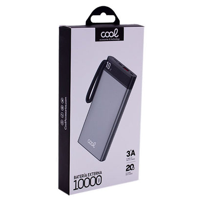 Banco de alimentação de bateria externa universal 10.000 mAh COOL (3A / 20W PD) Prata