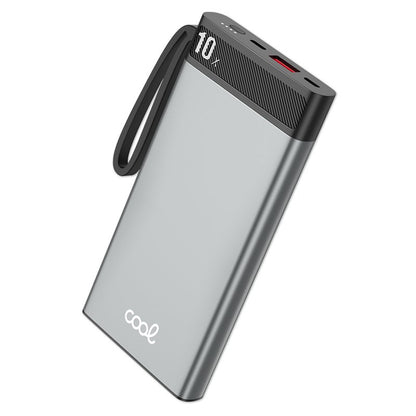 Banco de alimentação de bateria externa universal 10.000 mAh COOL (3A / 20W PD) Prata