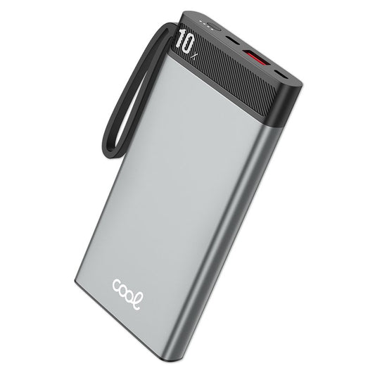 Banco de alimentação de bateria externa universal 10.000 mAh COOL (3A / 20W PD) Prata