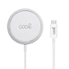 Base carregador MAGNETIC Qi sem fio para smartphones COOL Branco