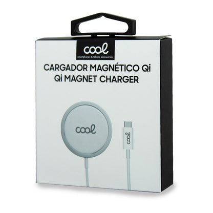 Base carregador MAGNETIC Qi sem fio para smartphones COOL Branco