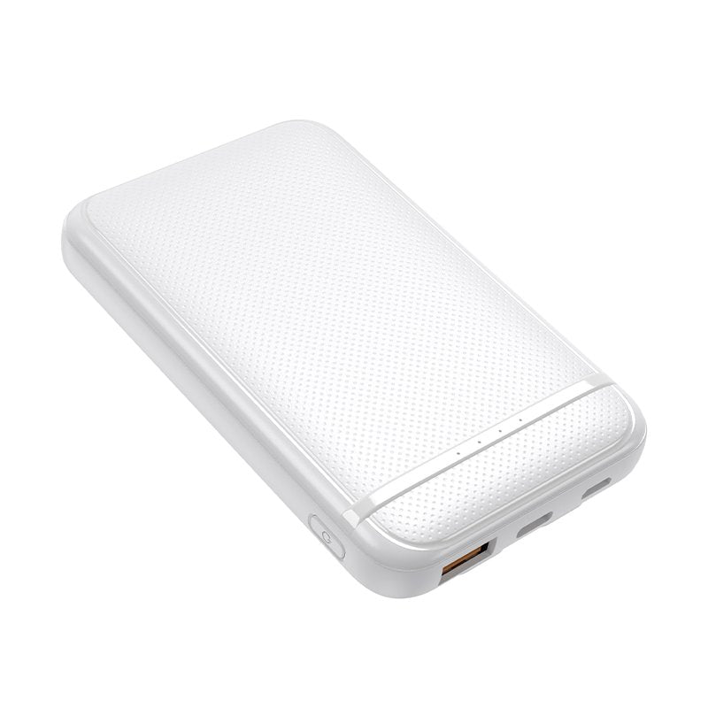 Bateria Externa Power Bank 5000 mAh COOL (2 Cabos: TYPE C / Lightning) Branco