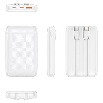 Bateria Externa Power Bank 5000 mAh COOL (2 Cabos: TYPE C / Lightning) Branco