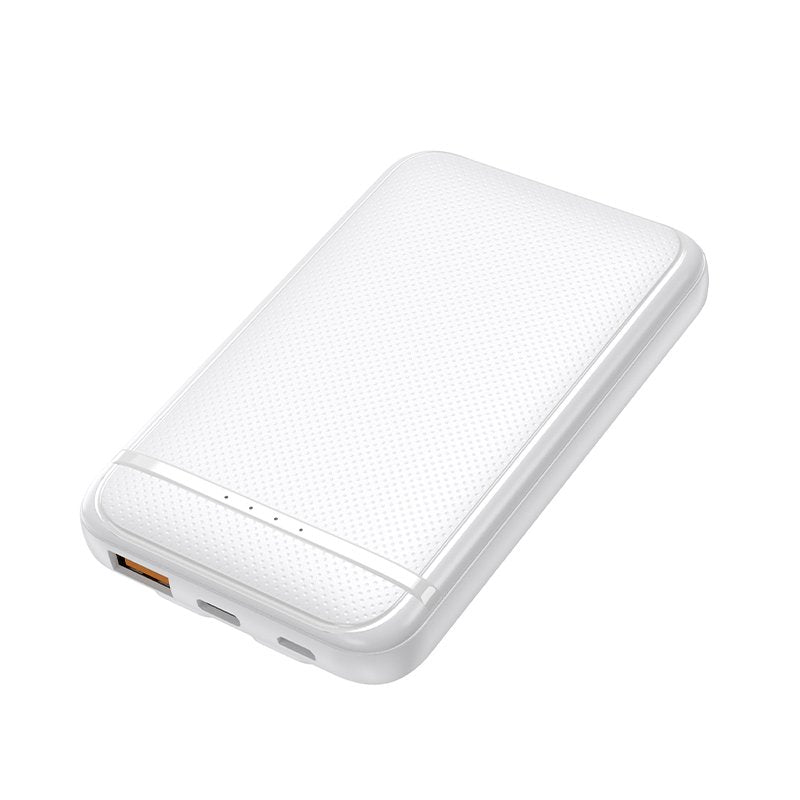 Bateria Externa Power Bank 5000 mAh COOL (2 Cabos: TYPE C / Lightning) Branco