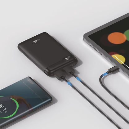 Bateria Externa Power Bank 5000 mAh Display COOL 10W Preto