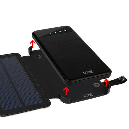Bateria Externa Universal Power Bank 10.000 mAh Magnetic + 4 Panéis Solares COOL Preto