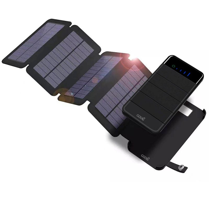 Bateria Externa Universal Power Bank 10.000 mAh Magnetic + 4 Panéis Solares COOL Preto