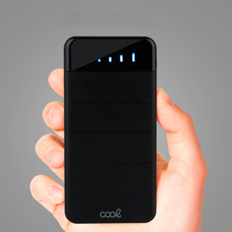Bateria Externa Universal Power Bank 10.000 mAh Magnetic + 4 Panéis Solares COOL Preto