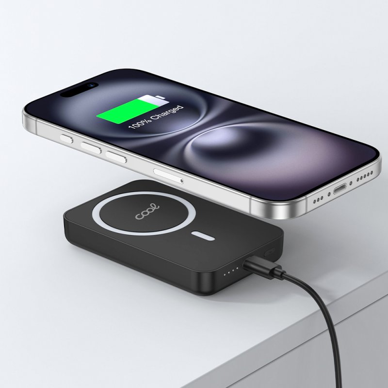 Bateria Externa Universal Power Bank 10.000 mAh Magnetic COOL Preto