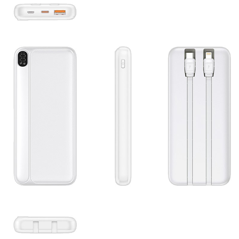 Bateria Externa Universal Power Bank 10.000 mAh (Tipo C / Lightning) COOL Grip Branco