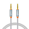 Cabo Jack 3,5 mm para Jack 3,5 mm COOL Áudio-Áudio Nylon Prata (1m)