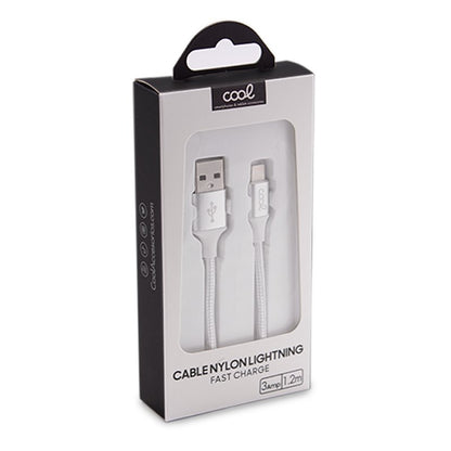 Cabo USB COOL Nylon Universal Lightning para iPhone / iPad (1,2 metros)
