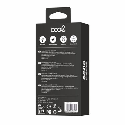 Cabo USB COOL Nylon Universal Tipo C (1,2 metros)
