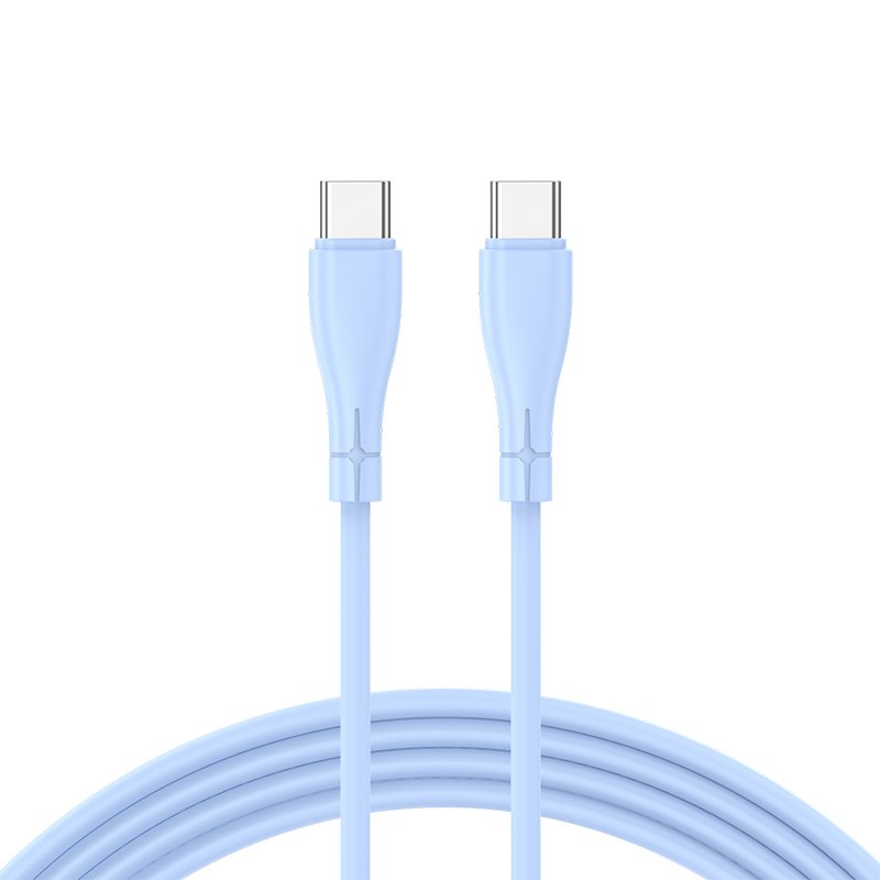 Cabo USB COOL Silicone Universal Tipo C para Tipo C Azul Céu (1 metro)