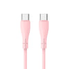 Cabo USB COOL Silicone Universal Tipo C para Tipo C Rosa (1 metro)