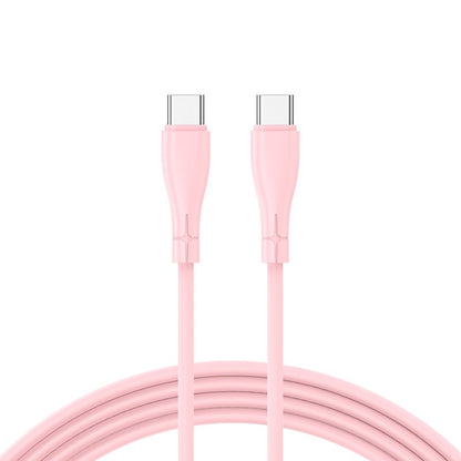 Cabo USB COOL Silicone Universal Tipo C para Tipo C Rosa (1 metro)
