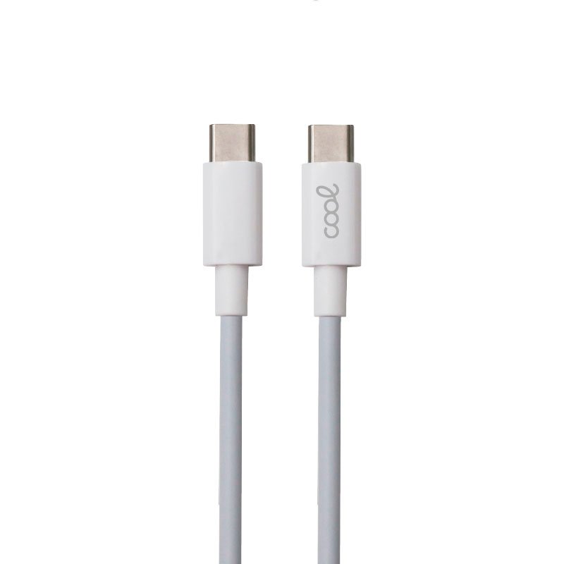 Cabo USB COOL Universal TYPE-C a TYPE-C (3 metros) Branco 3 Amp