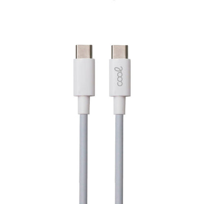 Cabo USB COOL Universal TYPE-C a TYPE-C (3 metros) Branco 3 Amp