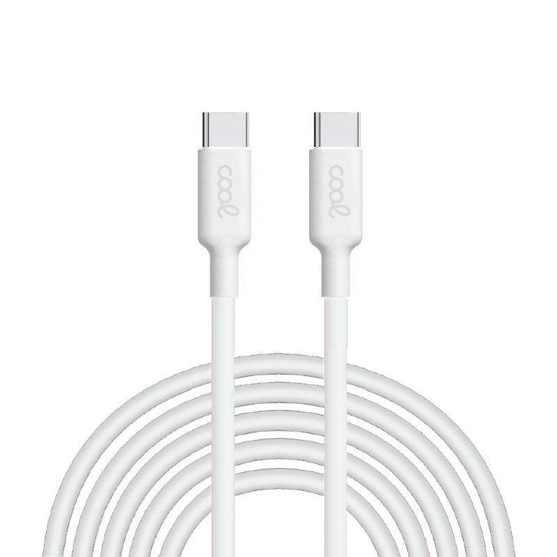 Cabo USB COOL Universal TYPE-C a TYPE-C (3 metros) Branco 3 Amp