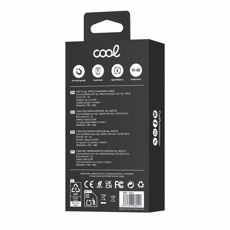 Cabo USB MagCharge COOL para Apple Watch Universal Branco