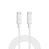 Cabo USB universal COOL compatível TYPE-C a TYPE-C (1.2 metros) Branco 3 Amp