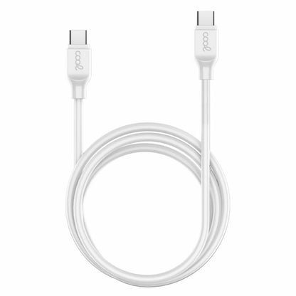 Cabo USB universal COOL compatível TYPE-C a TYPE-C (1.2 metros) Branco 3 Amp
