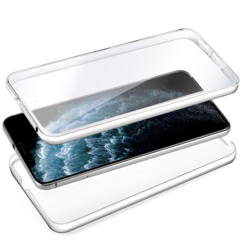 Capa COOL de Silicone 3D para iPhone 11 Pro (frente e verso transparentes)