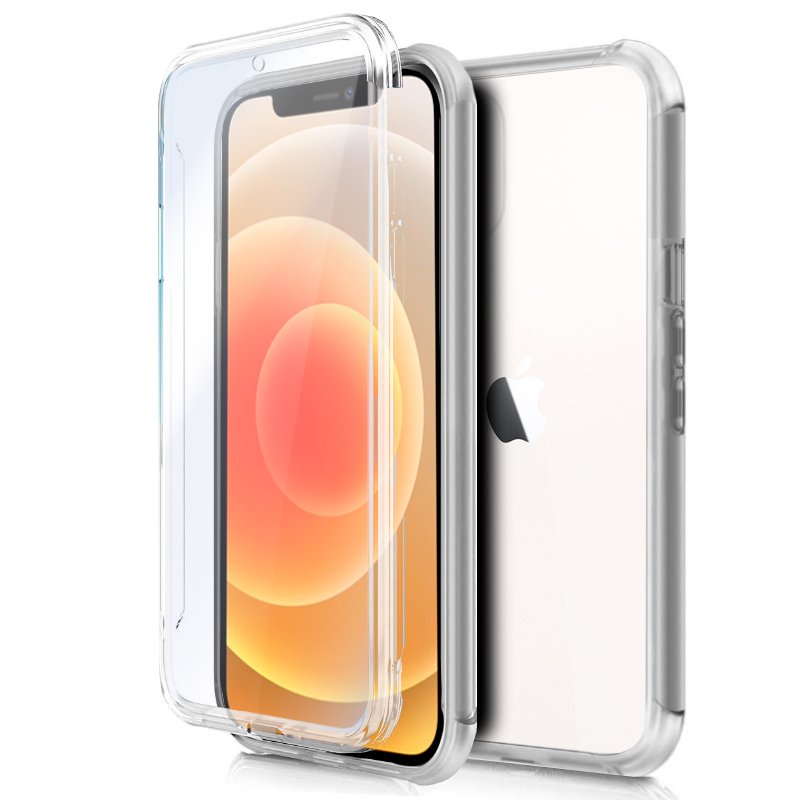 Capa COOL de Silicone 3D para iPhone 12 mini (frente e verso transparentes)