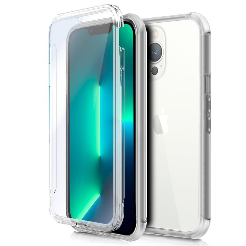 Capa COOL de Silicone 3D para iPhone 13 Pro (frente e verso transparentes)