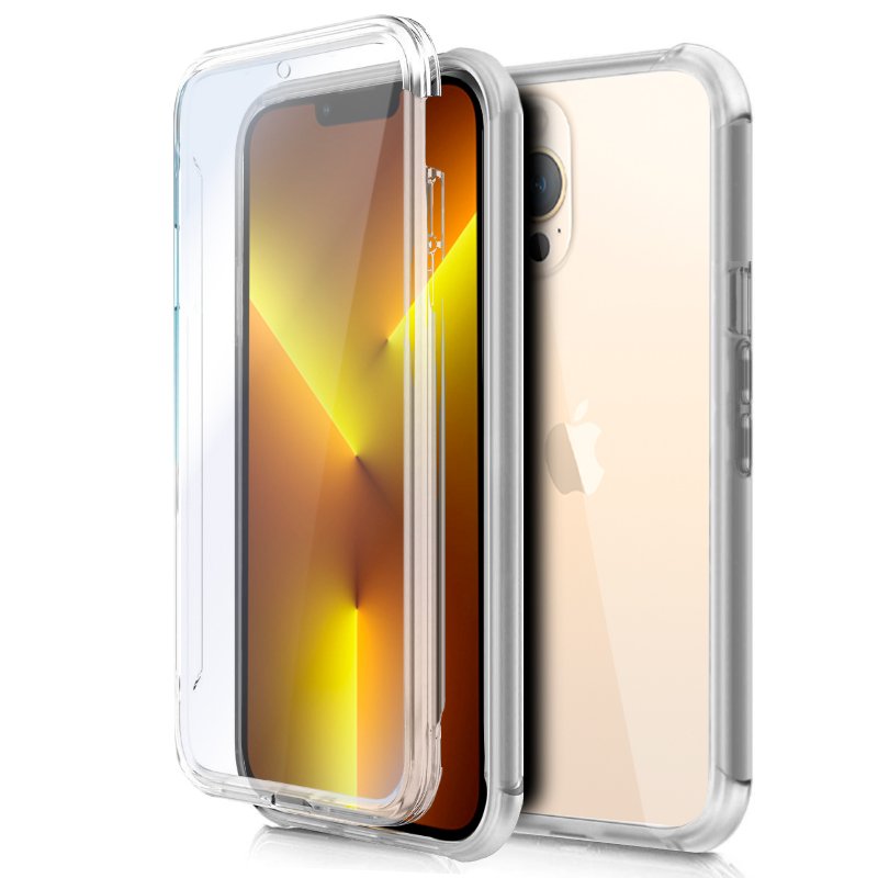Capa COOL de Silicone 3D para iPhone 13 Pro Max (frente e verso transparentes)