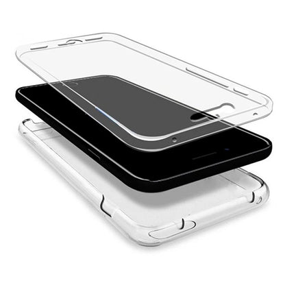 Capa COOL de Silicone 3D para iPhone 15 Pro (frente e verso transparentes)