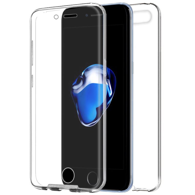 Capa COOL de Silicone 3D para iPhone 7 Plus / iPhone 8 Plus (frente e verso transparentes)